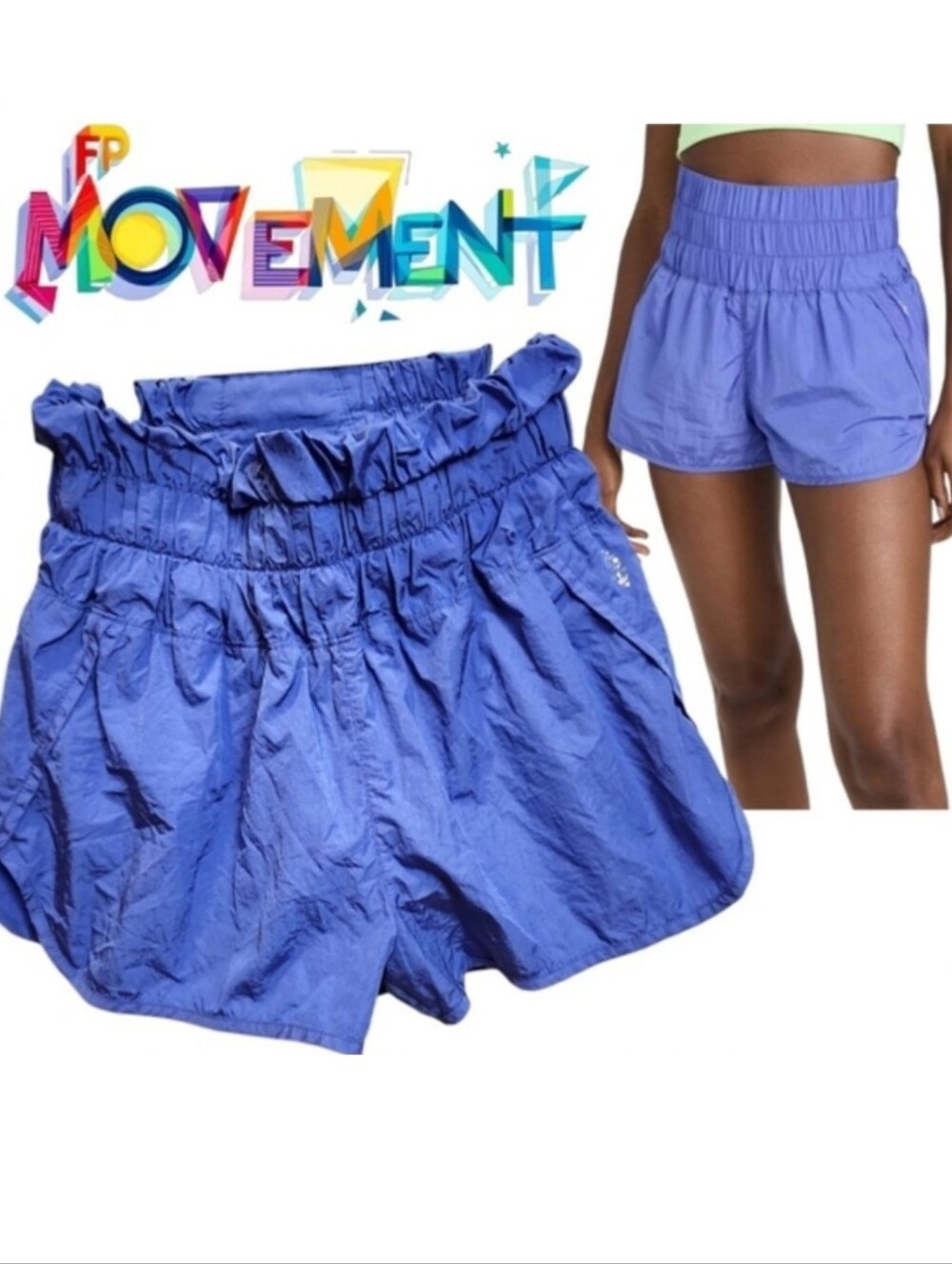 FP Movement The Way Home Shorts OB1128291 Women's M Built-ins Blue Purple